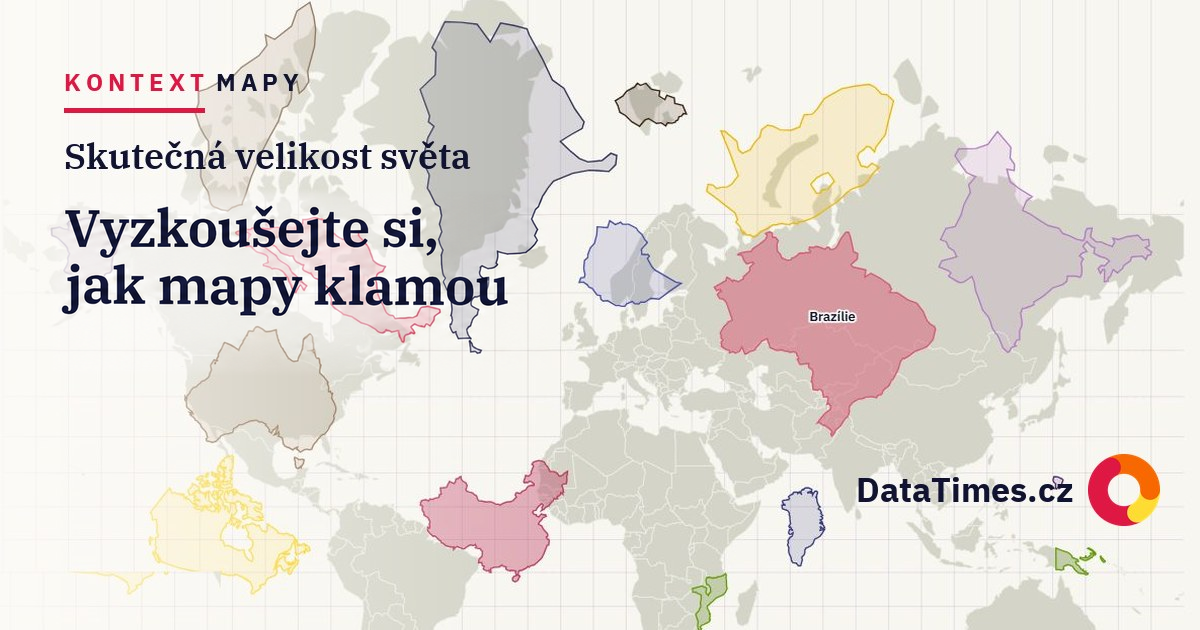 Skutečná velikost světa: vyzkoušejte si, jak nás mapy klamou