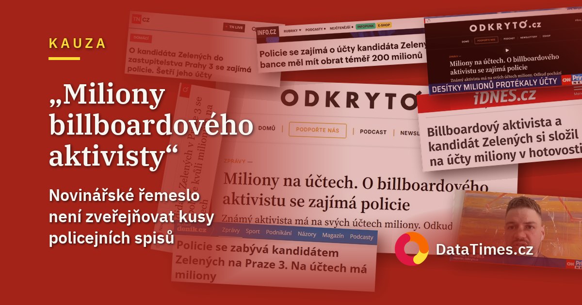 Novinářské řemeslo není opisovat policejní spisy