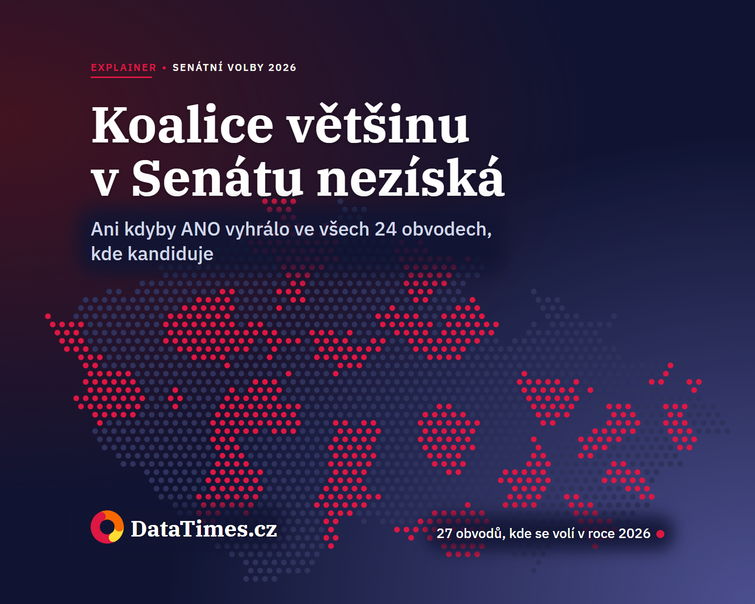 Senátní volby 2026: vládní koalice nezíská většinu, ani kdyby ANO vyhrálo všude, kde kandiduje